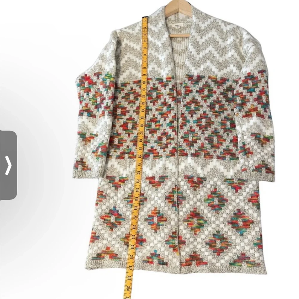 Debut Cardigan Sweater Boho Print Open Front Cabincore - Picture 8 of 9